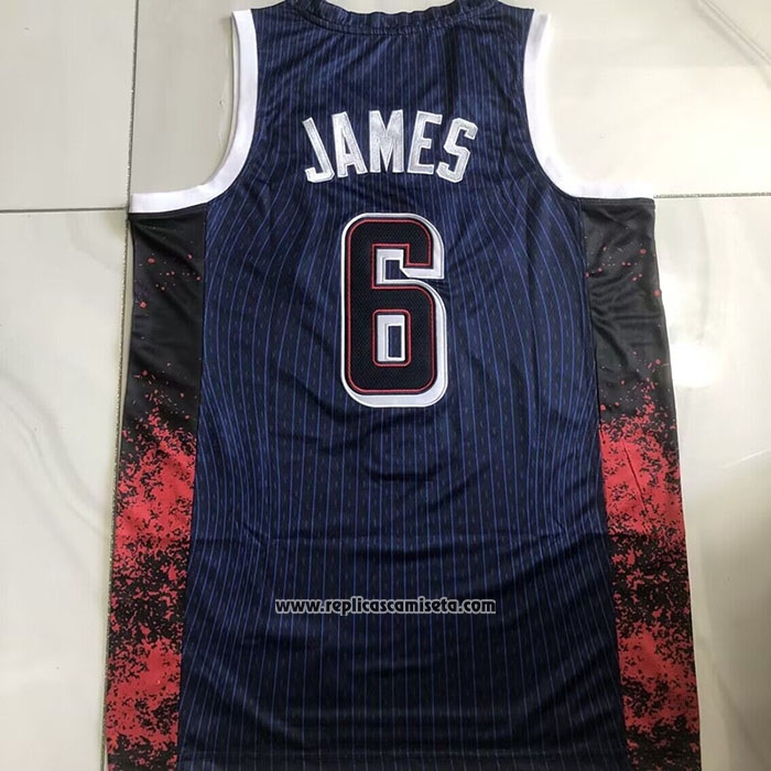 Camiseta USA 2024 LeBron James #6 Juegos Olimpicos Azul